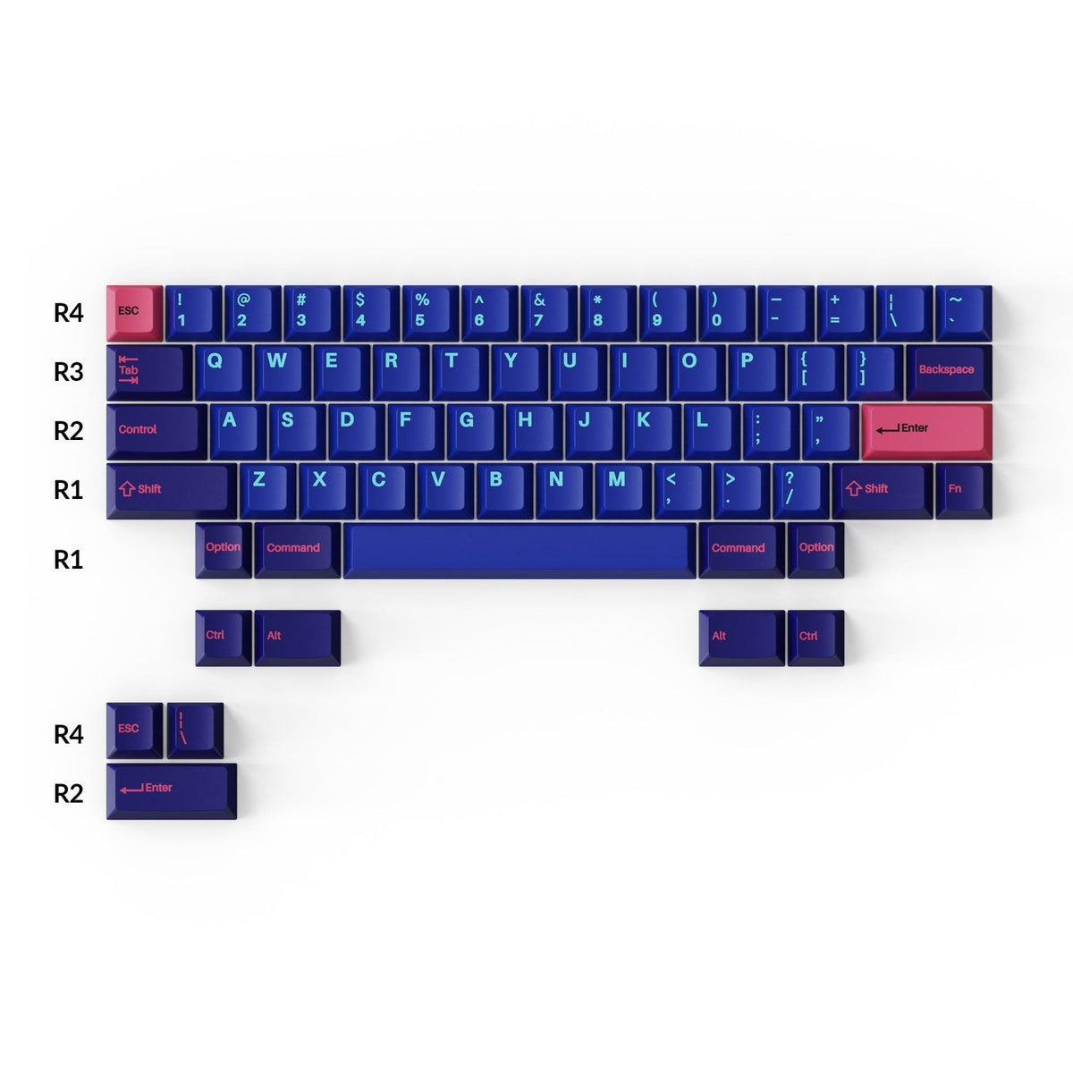 Juego completo de teclas PBT de doble disparo Cherry Profile - Reproductor