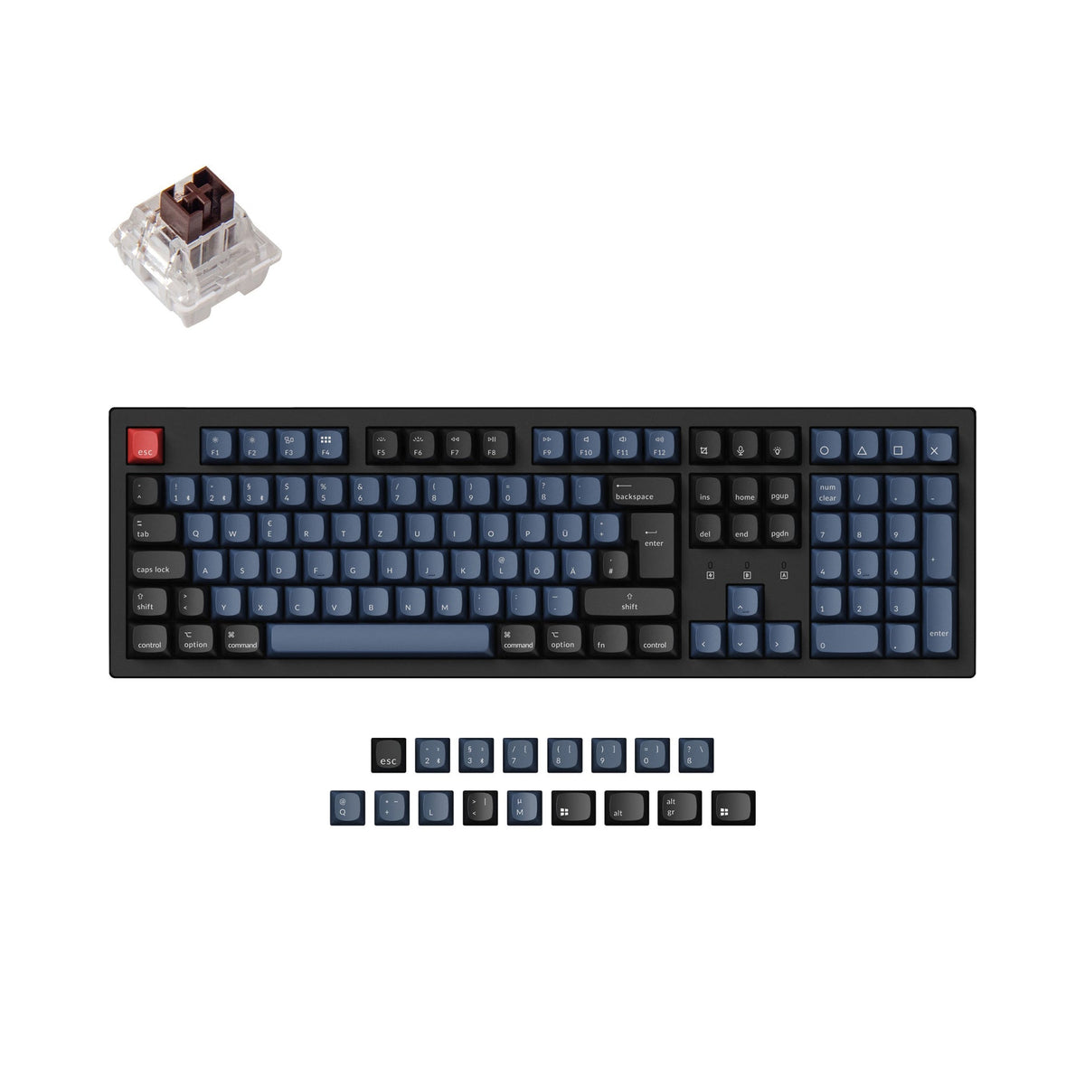 Coleção de layout ISO de teclado mecânico sem fio Keychron K10 Pro QMK/VIA