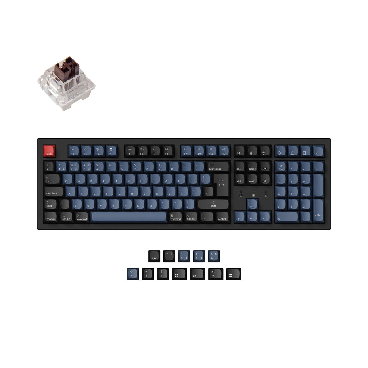 Coleção de layout ISO de teclado mecânico sem fio Keychron K10 Pro QMK/VIA
