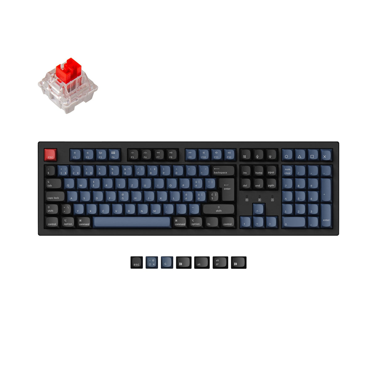 Coleção de layout ISO de teclado mecânico sem fio Keychron K10 Pro QMK/VIA