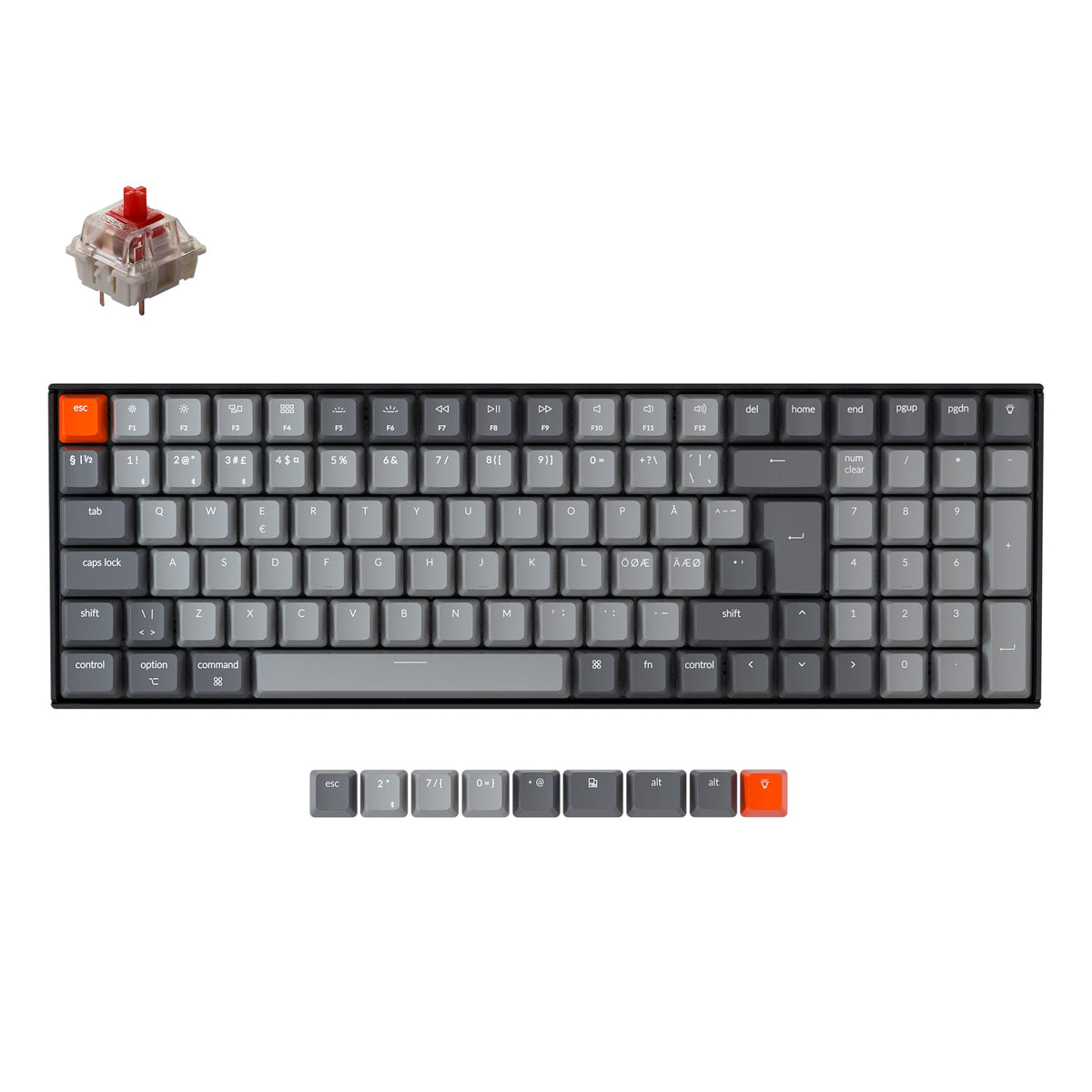 Teclado mecánico inalámbrico Keychron K4 (diseño ISO nórdico) - Versión 2