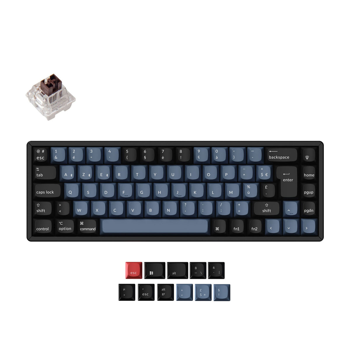 Coleção de layout ISO de teclado mecânico sem fio Keychron K6 Pro QMK/VIA