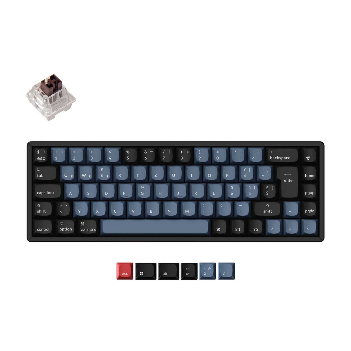 Coleção de layout ISO de teclado mecânico sem fio Keychron K6 Pro QMK/VIA