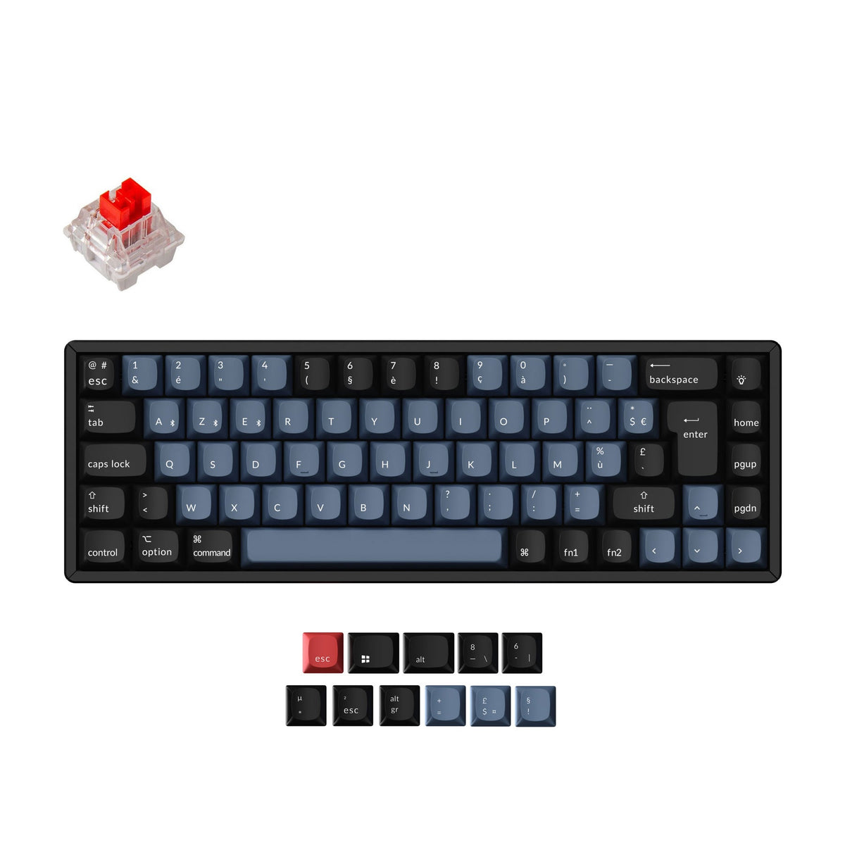 Coleção de layout ISO de teclado mecânico sem fio Keychron K6 Pro QMK/VIA