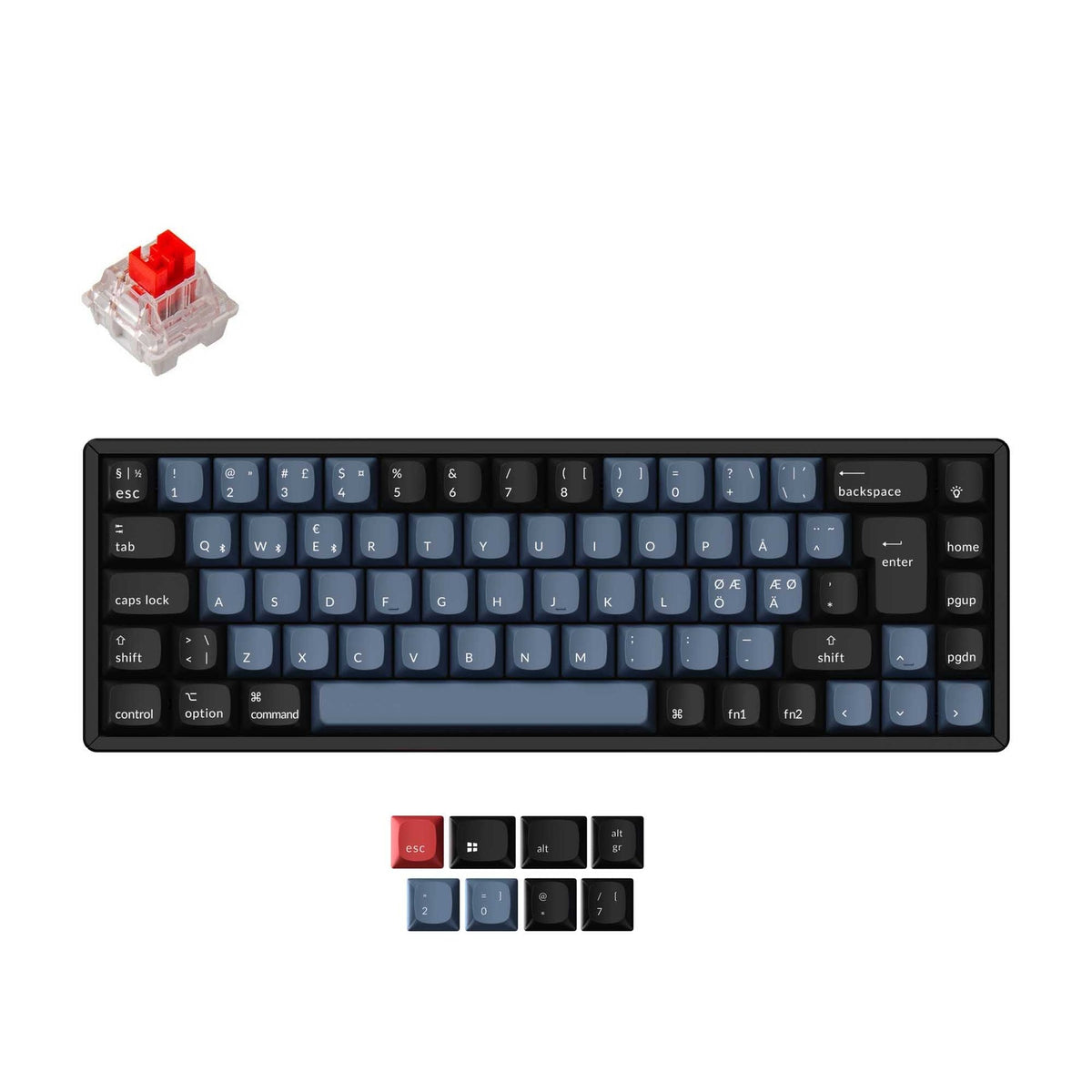 Coleção de layout ISO de teclado mecânico sem fio Keychron K6 Pro QMK/VIA