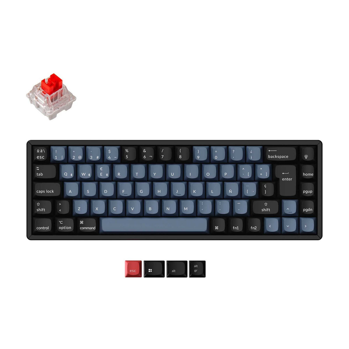 Coleção de layout ISO de teclado mecânico sem fio Keychron K6 Pro QMK/VIA