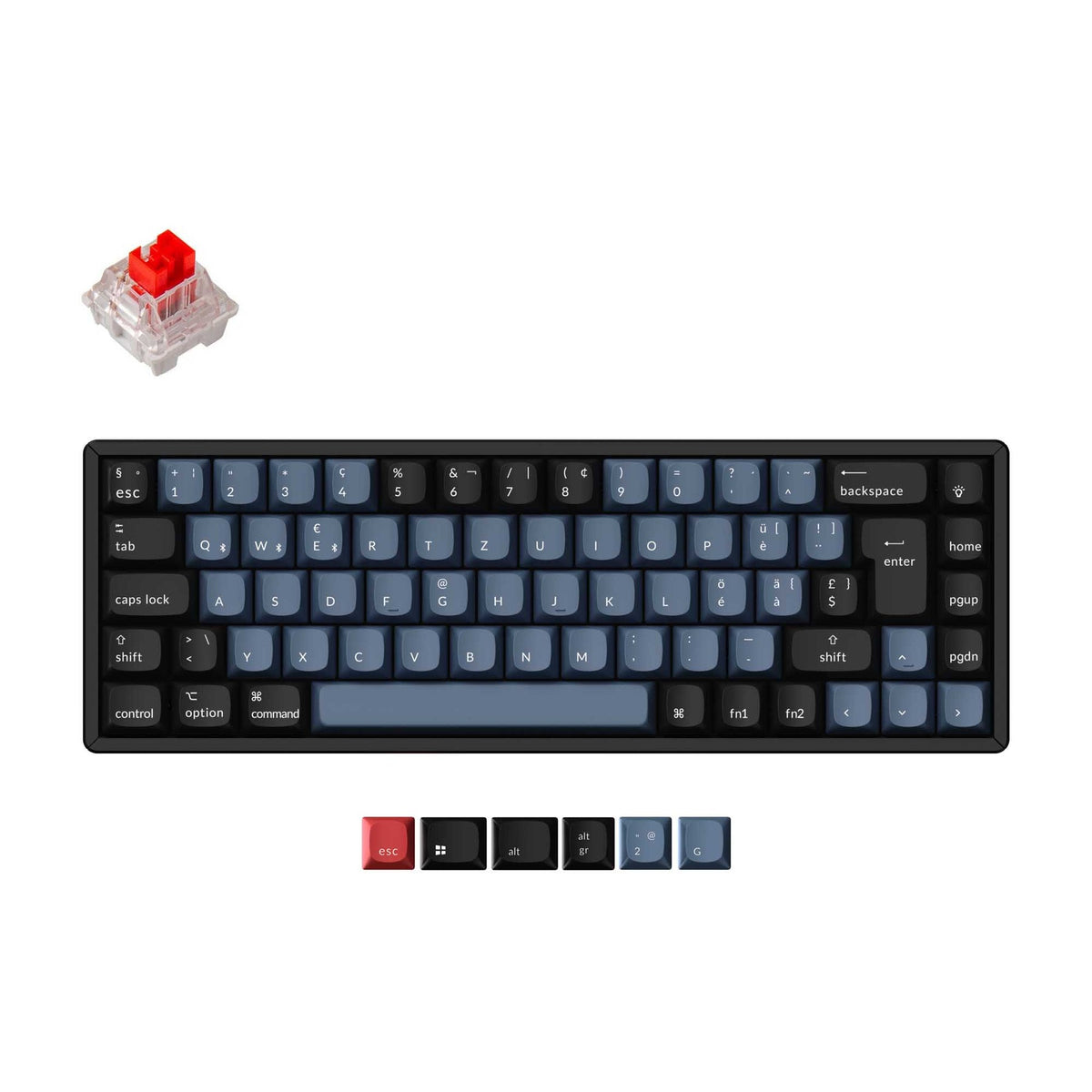 Coleção de layout ISO de teclado mecânico sem fio Keychron K6 Pro QMK/VIA