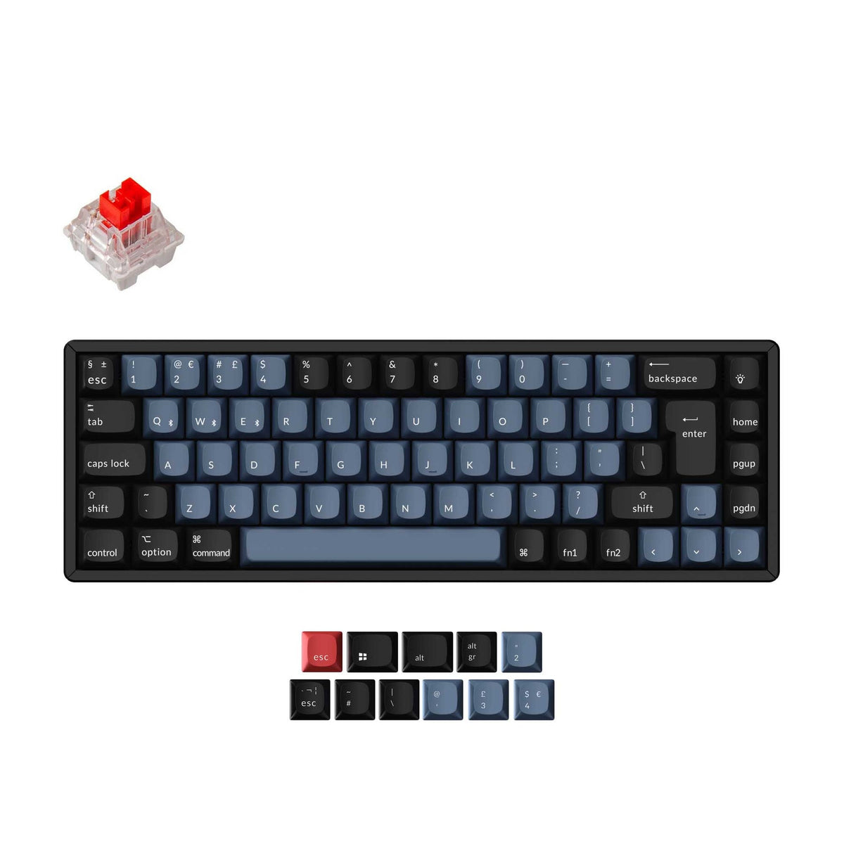 Coleção de layout ISO de teclado mecânico sem fio Keychron K6 Pro QMK/VIA