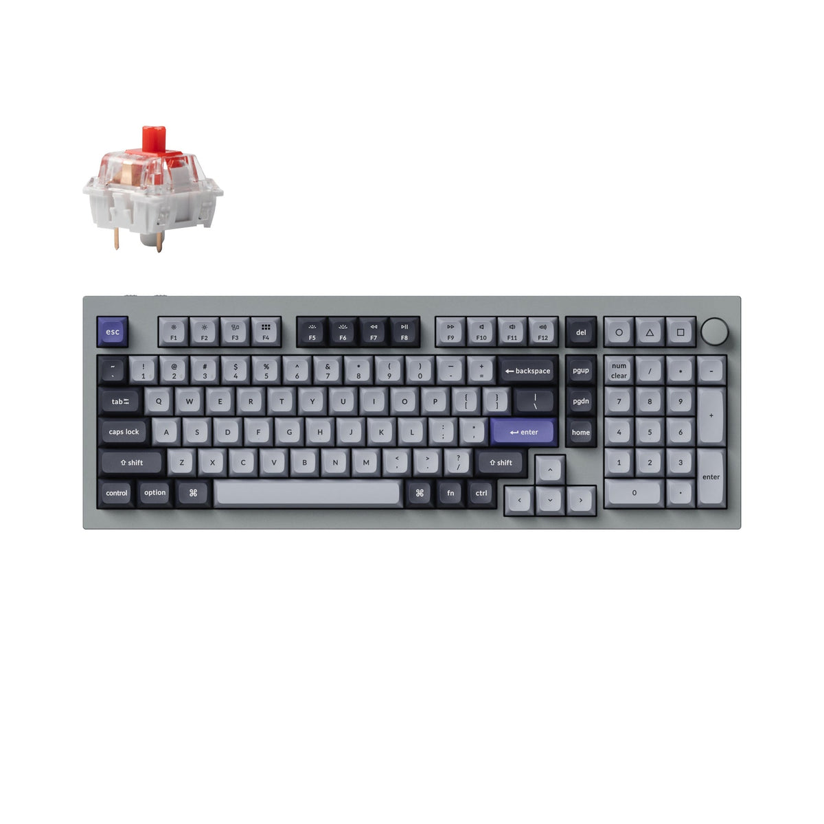 Teclado mecânico personalizado sem fio Keychron Q5 Pro QMK/VIA - Layout ANSI
