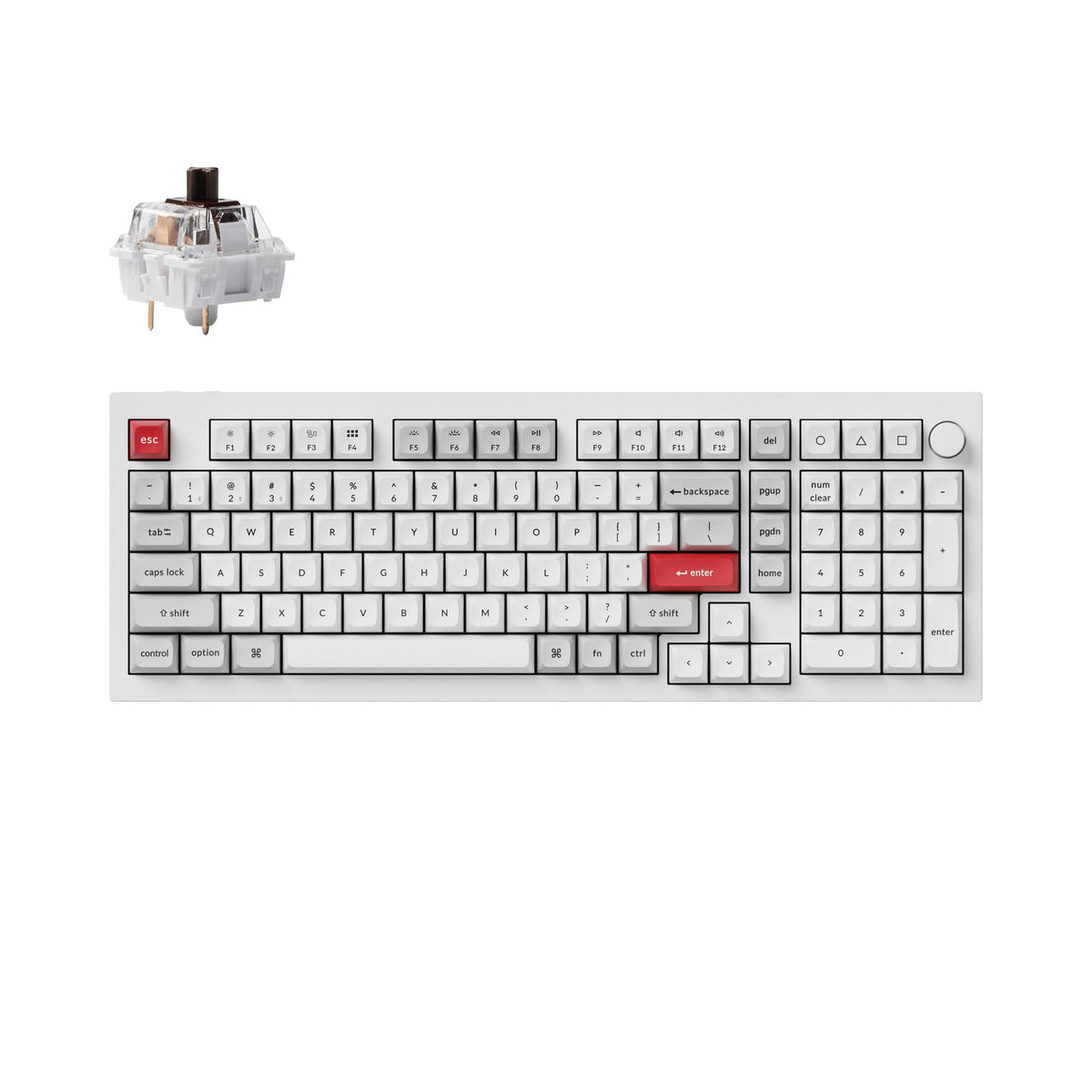 Teclado mecânico personalizado sem fio Keychron Q5 Pro QMK/VIA - Layout ANSI