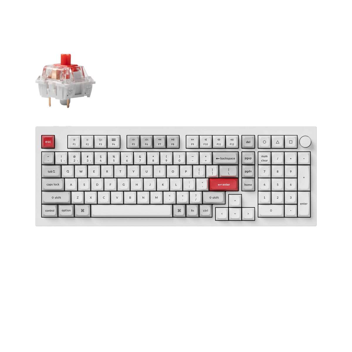 Teclado mecânico personalizado sem fio Keychron Q5 Pro QMK/VIA - Layout ANSI