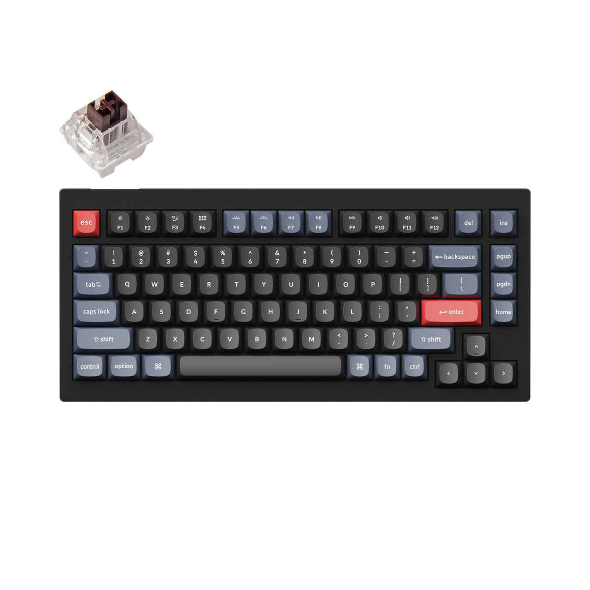 Teclado mecânico personalizado Keychron V1 QMK (layout ANSI dos EUA)