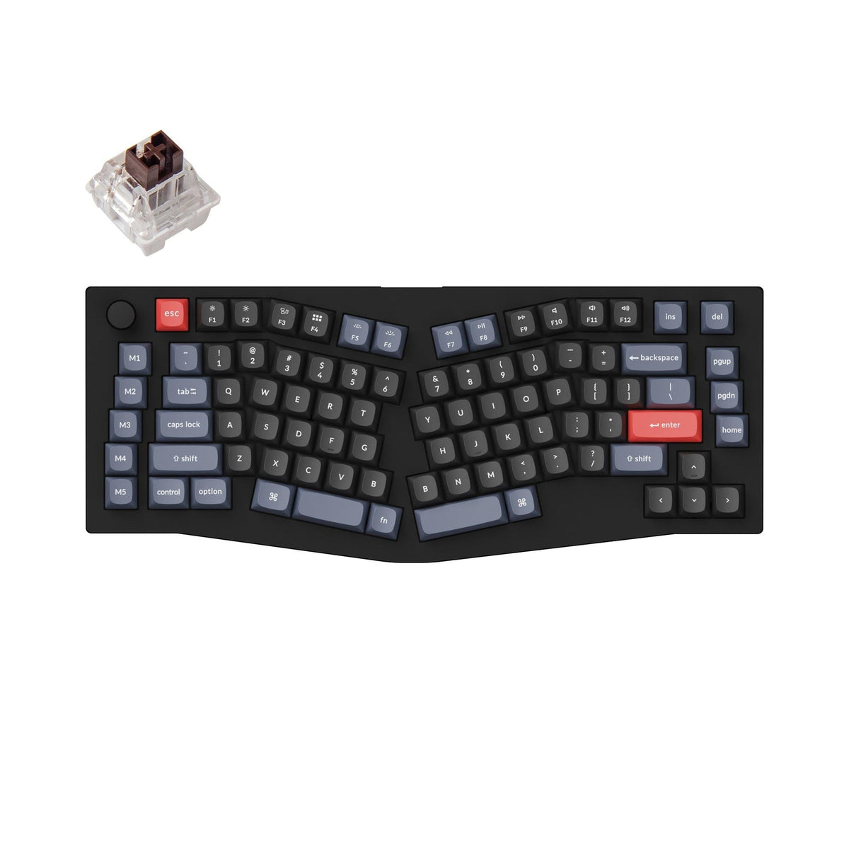 Keychron V10 (diseño Alice) Teclado mecánico personalizado QMK (diseño ANSI de EE. UU.)