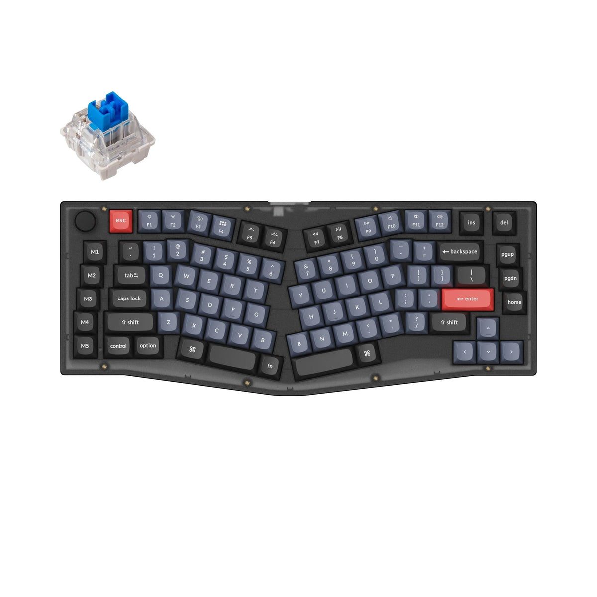Keychron V10 (diseño Alice) Teclado mecánico personalizado QMK (diseño ANSI de EE. UU.)