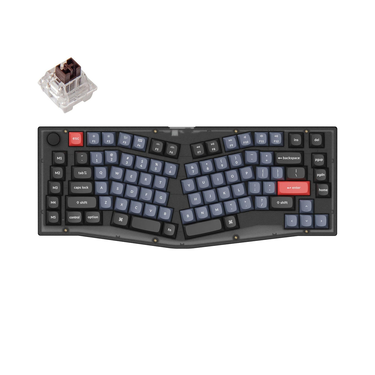 Keychron V10 (diseño Alice) Teclado mecánico personalizado QMK (diseño ANSI de EE. UU.)