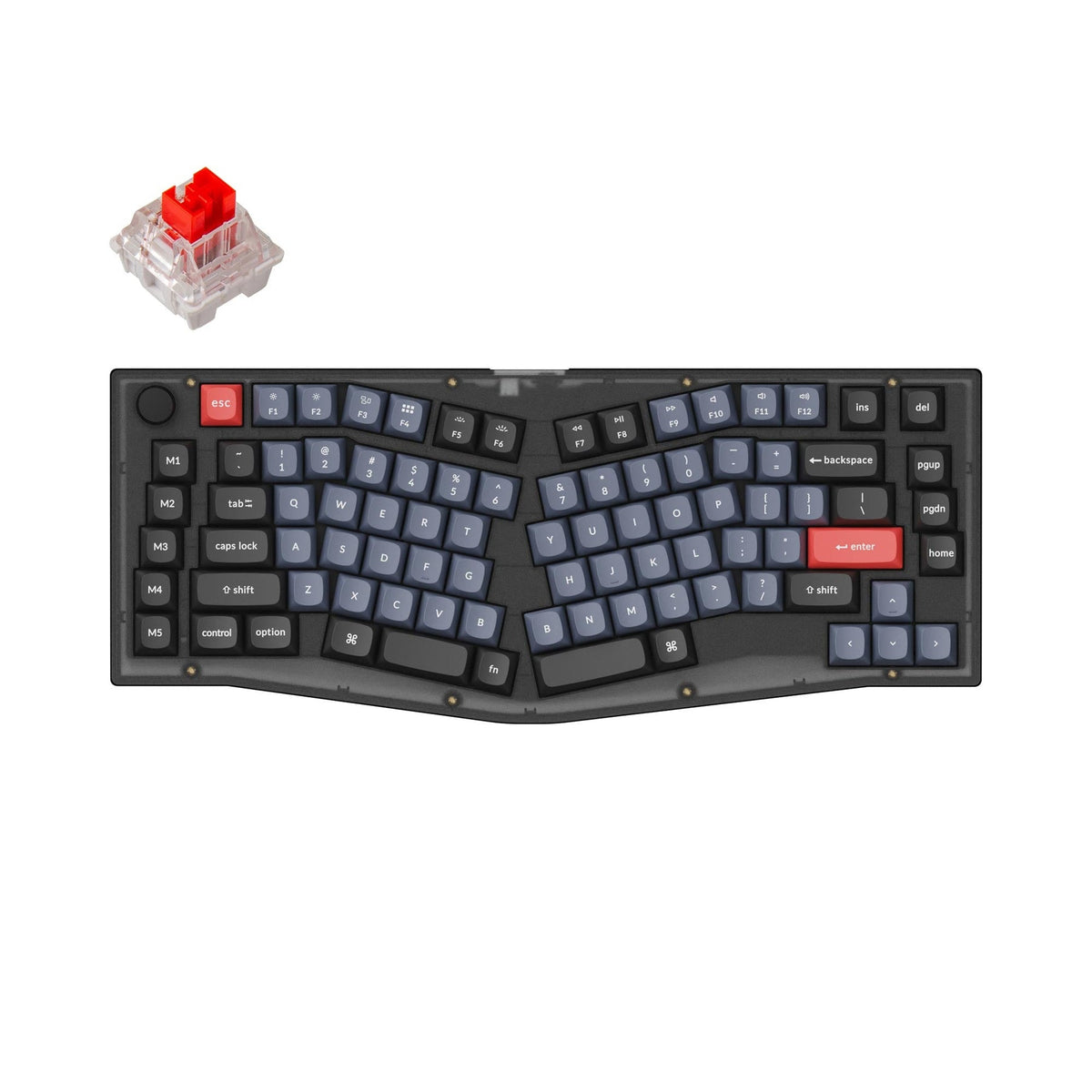 Keychron V10 (diseño Alice) Teclado mecánico personalizado QMK (diseño ANSI de EE. UU.)