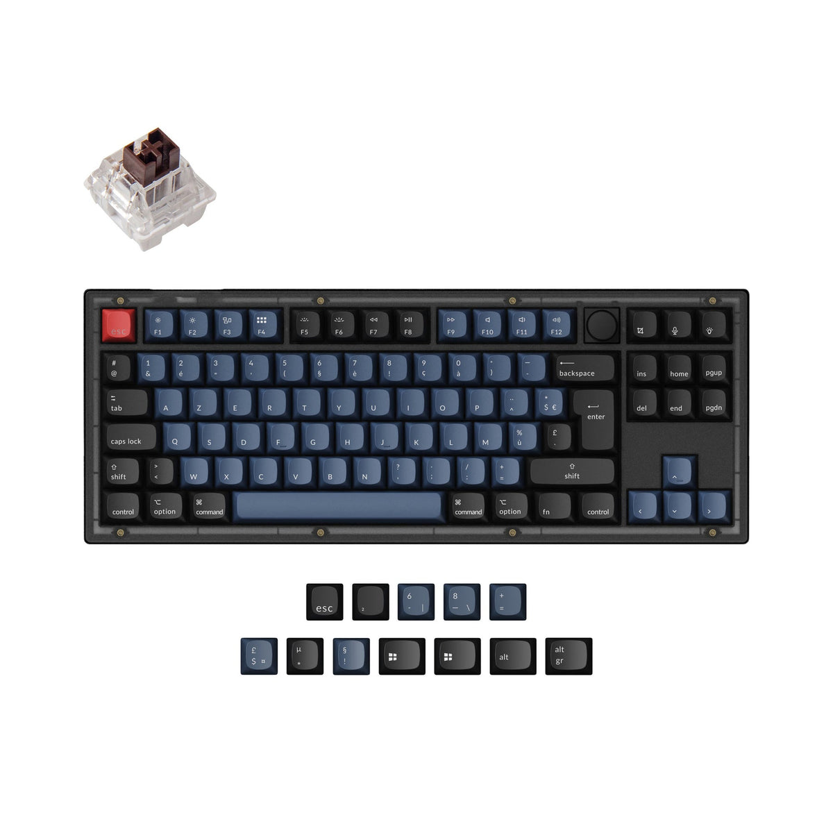 Colección de diseño ISO de teclado mecánico personalizado Keychron V3 QMK