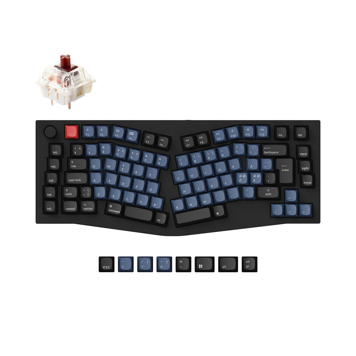 Keychron Q10 (Alice Layout) QMK teclado mecânico personalizado coleção de layout ISO