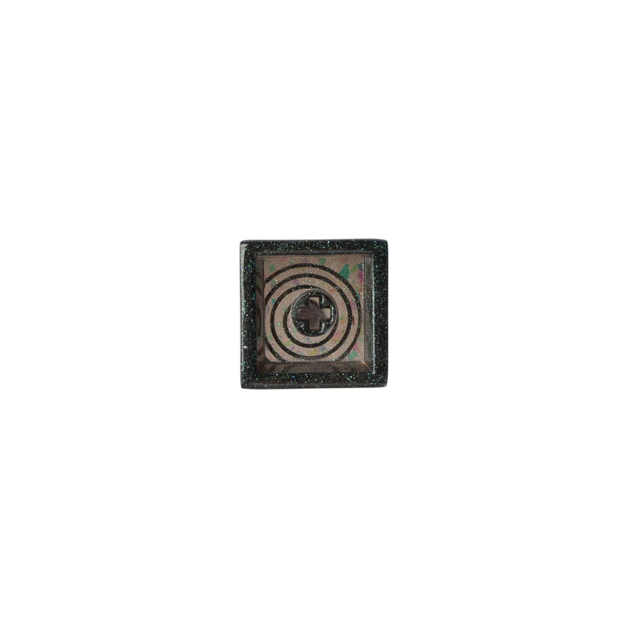 Keycap artesanal de resina de galáxia