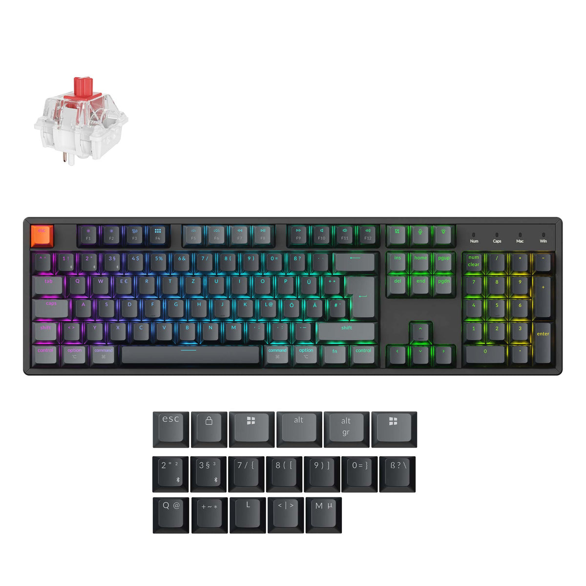 Keychron K10 QMK Wireless Mechanical Keyboard (ISO Layout) - Version 2
