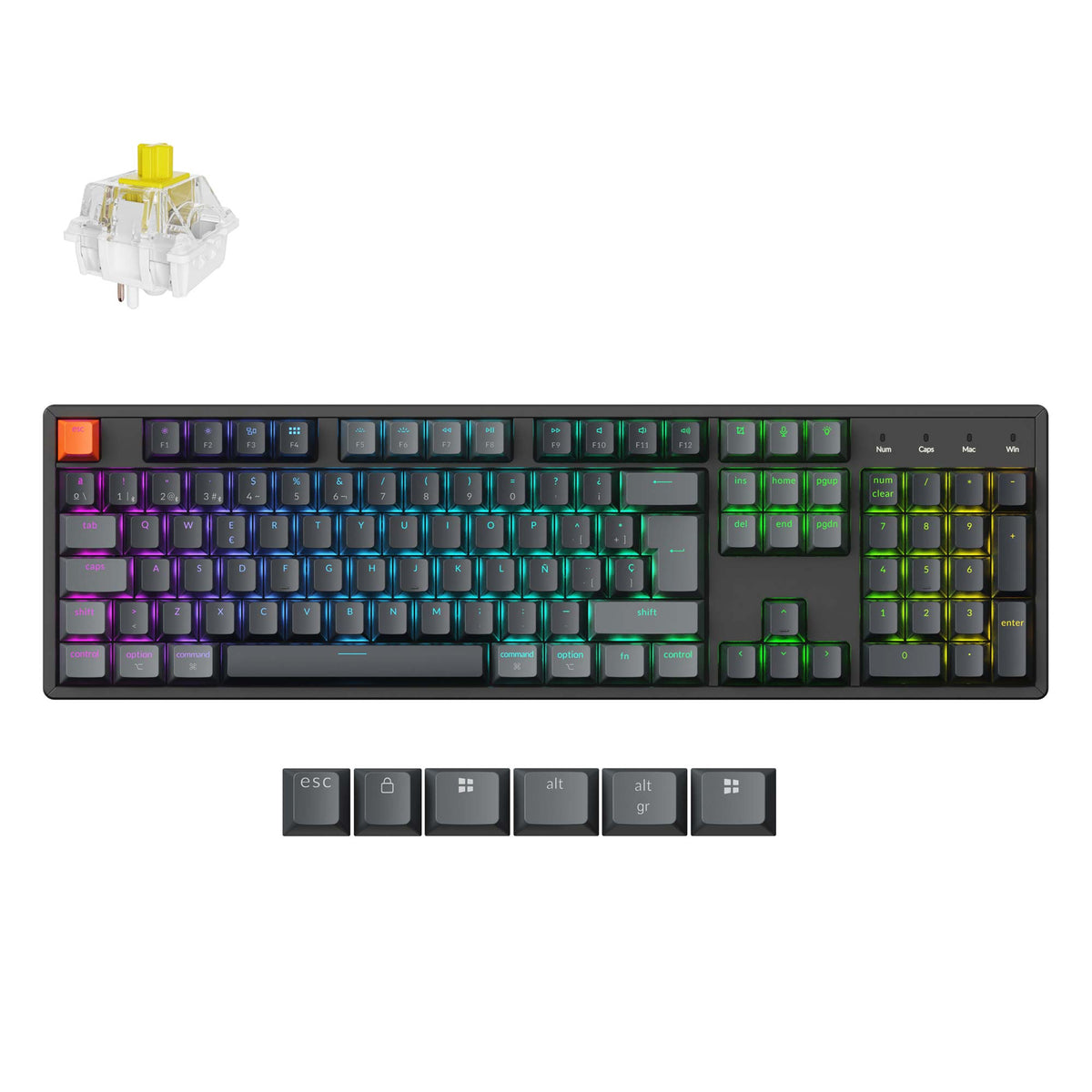 Keychron K10 QMK Wireless Mechanical Keyboard (ISO Layout) - Version 2