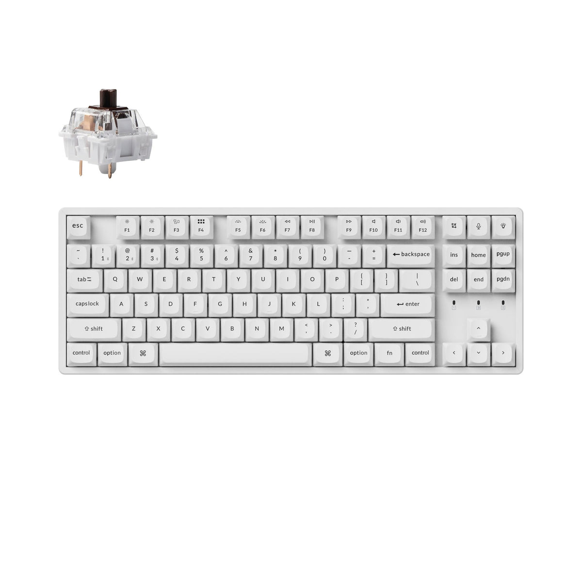 Teclado mecânico sem fio Keychron K8 Pro QMK/VIA (layout ANSI dos EUA)
