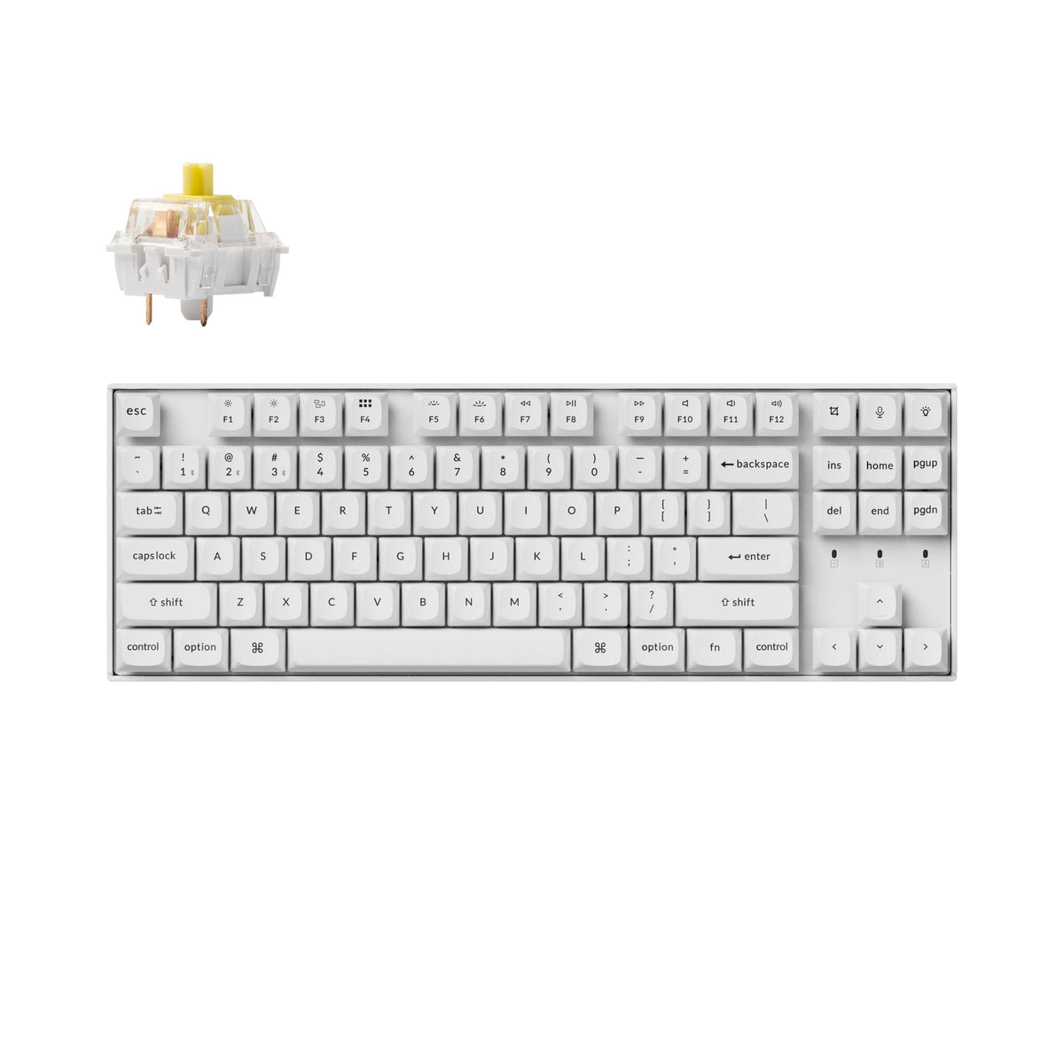 Teclado mecânico sem fio Keychron K8 Pro QMK/VIA (layout ANSI dos EUA)