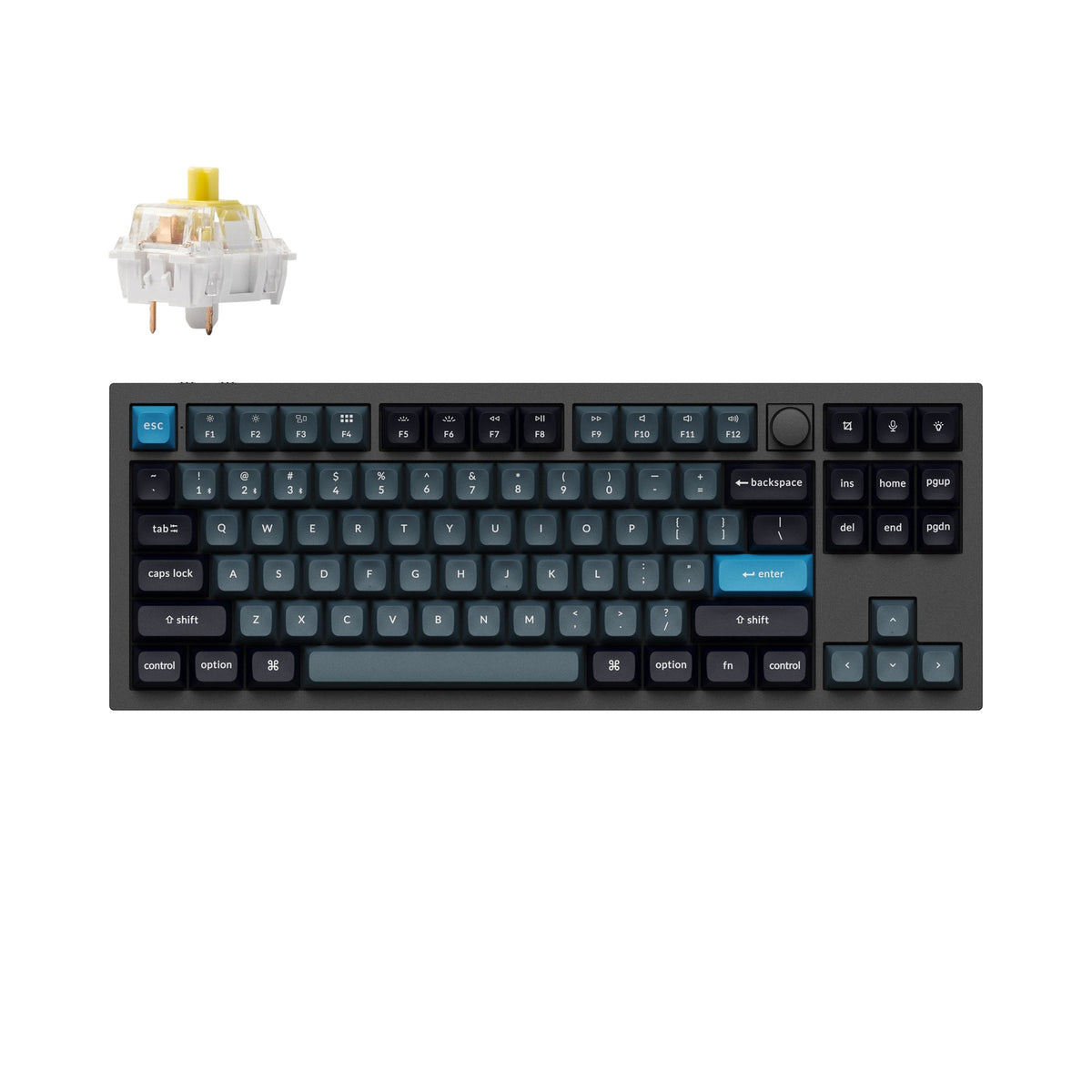 Teclado mecânico personalizado sem fio Keychron Q3 Pro QMK/VIA