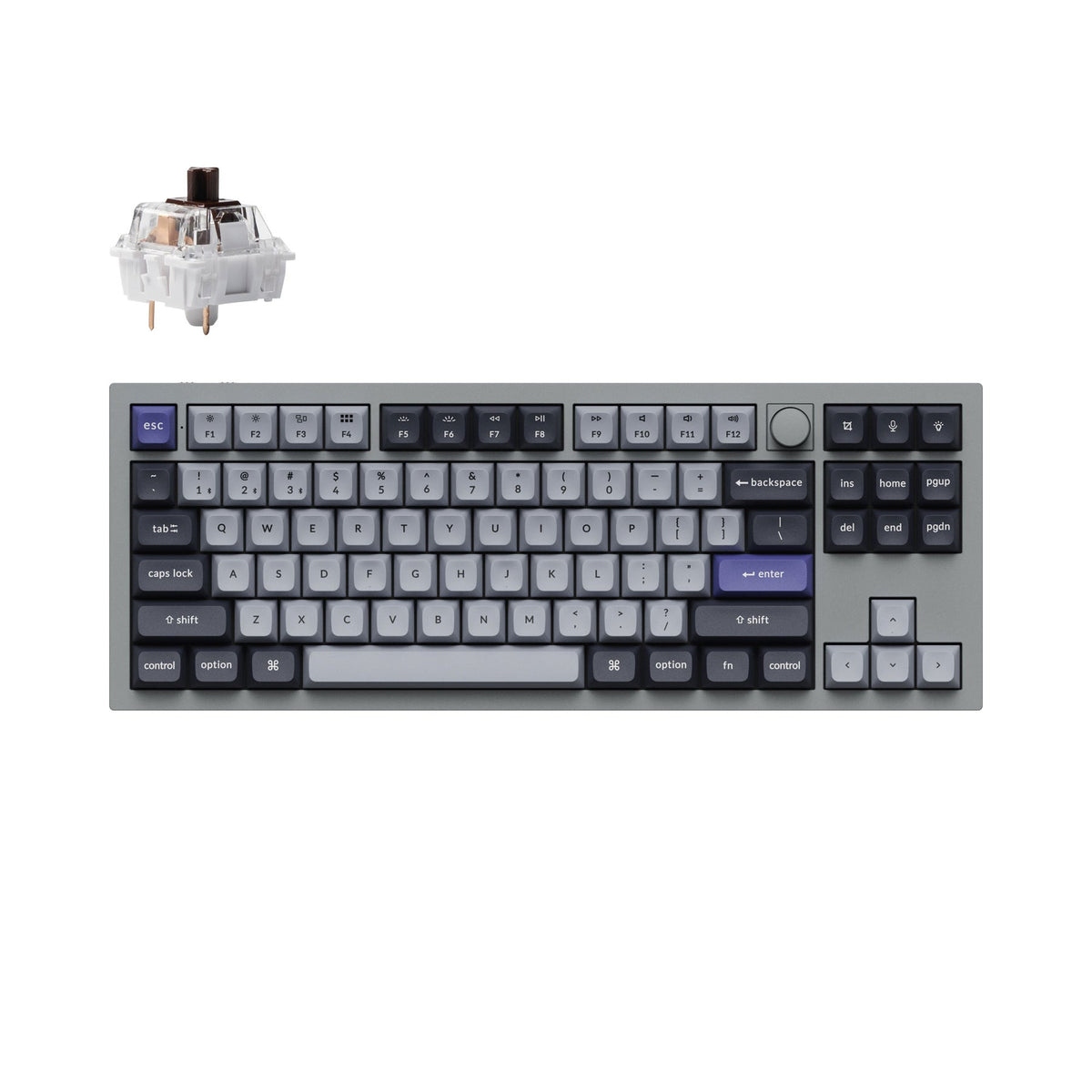 Teclado mecânico personalizado sem fio Keychron Q3 Pro QMK/VIA