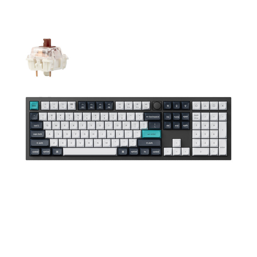 Teclado mecânico personalizado sem fio Keychron Q6 Max QMK/VIA