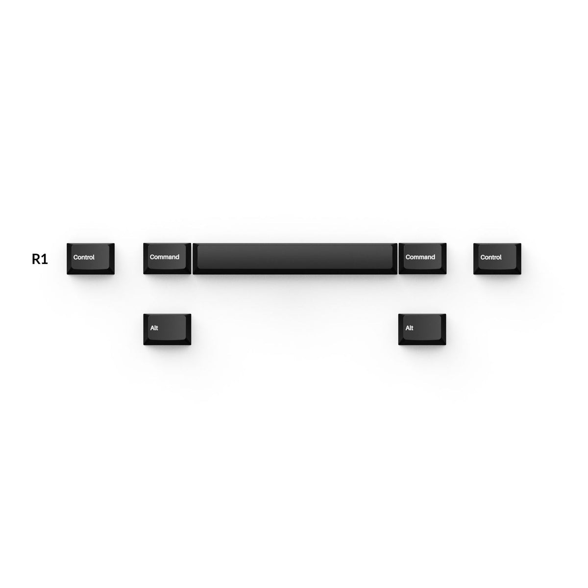 Cherry Profile Double - Shot PBT Juego completo de teclas - Blanco sobre negro - Wob