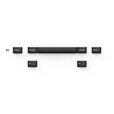 Cherry Profile Double - Shot PBT Juego completo de teclas - Blanco sobre negro - Wob