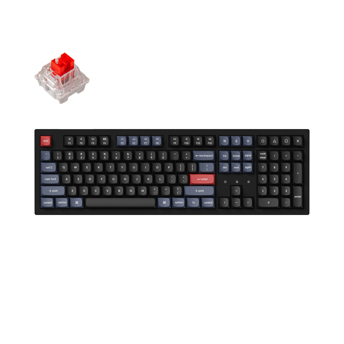 Teclado mecânico sem fio Keychron K10 Pro QMK/VIA (layout ANSI dos EUA)