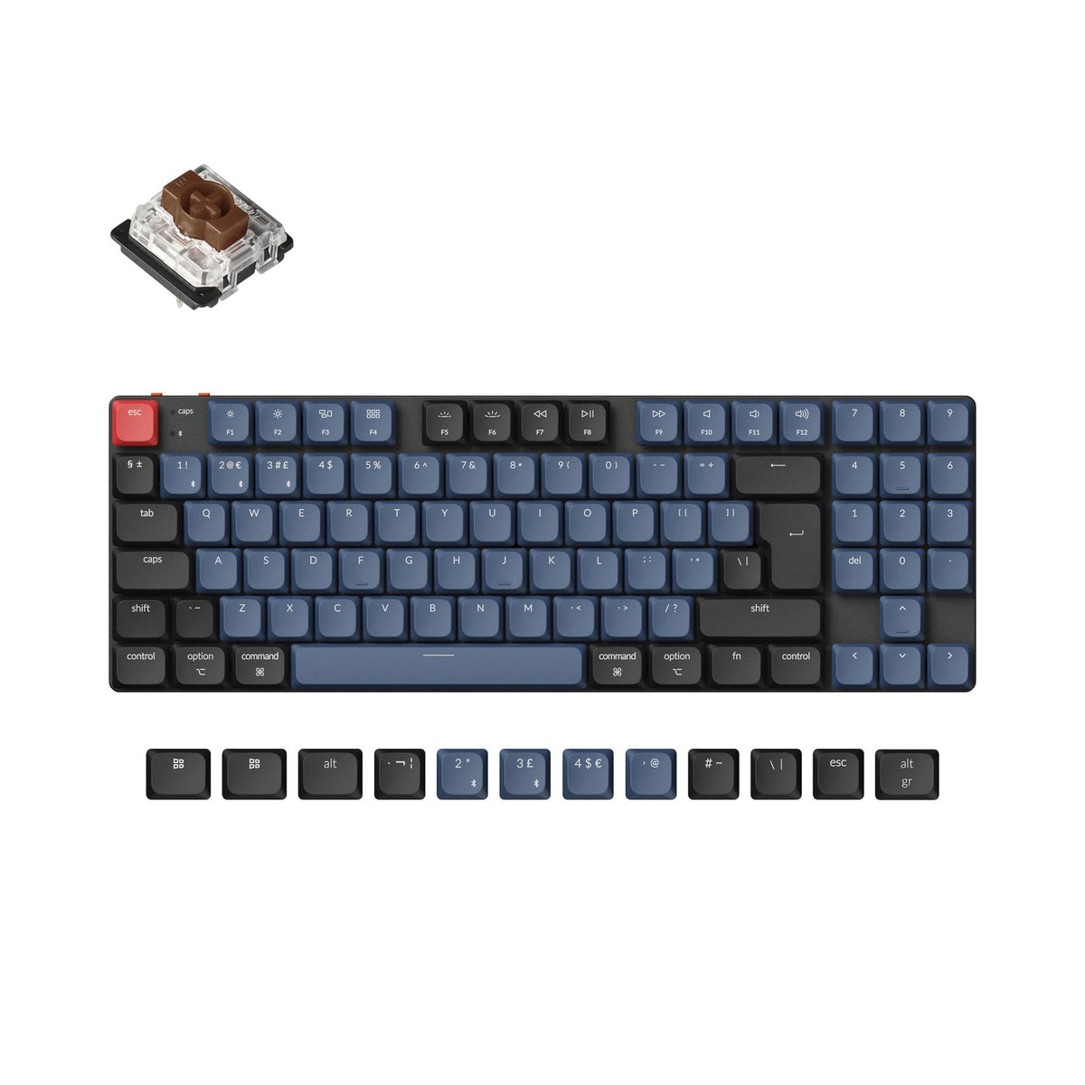 Coleção de layout ISO de teclado mecânico personalizado sem fio Keychron K13 Pro QMK/VIA
