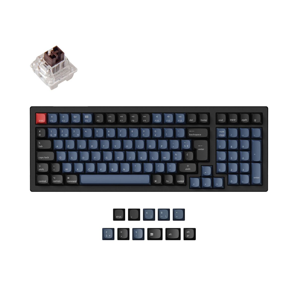 Colección de diseño ISO del teclado mecánico inalámbrico Keychron K4 Pro QMK/VIA