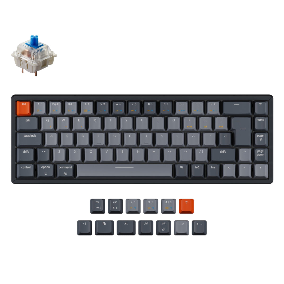 Teclado mecânico sem fio Keychron K6 (layout ISO do Reino Unido)
