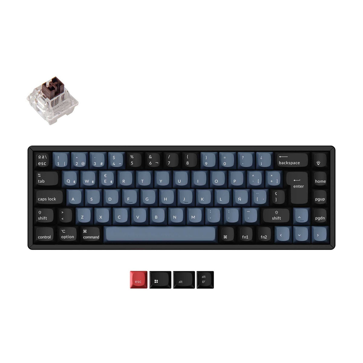 Coleção de layout ISO de teclado mecânico sem fio Keychron K6 Pro QMK/VIA