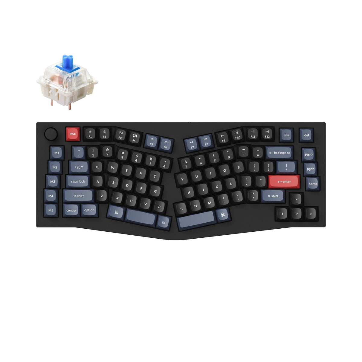 Teclado mecânico personalizado Keychron Q10 (Alice Layout) QMK