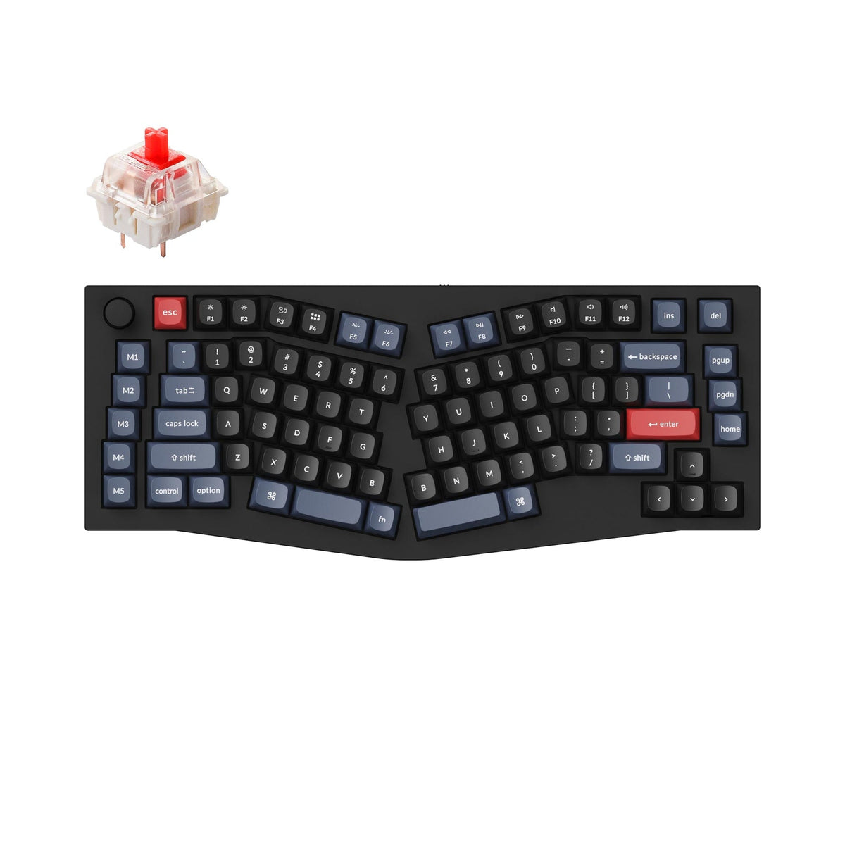 Teclado mecânico personalizado Keychron Q10 (Alice Layout) QMK