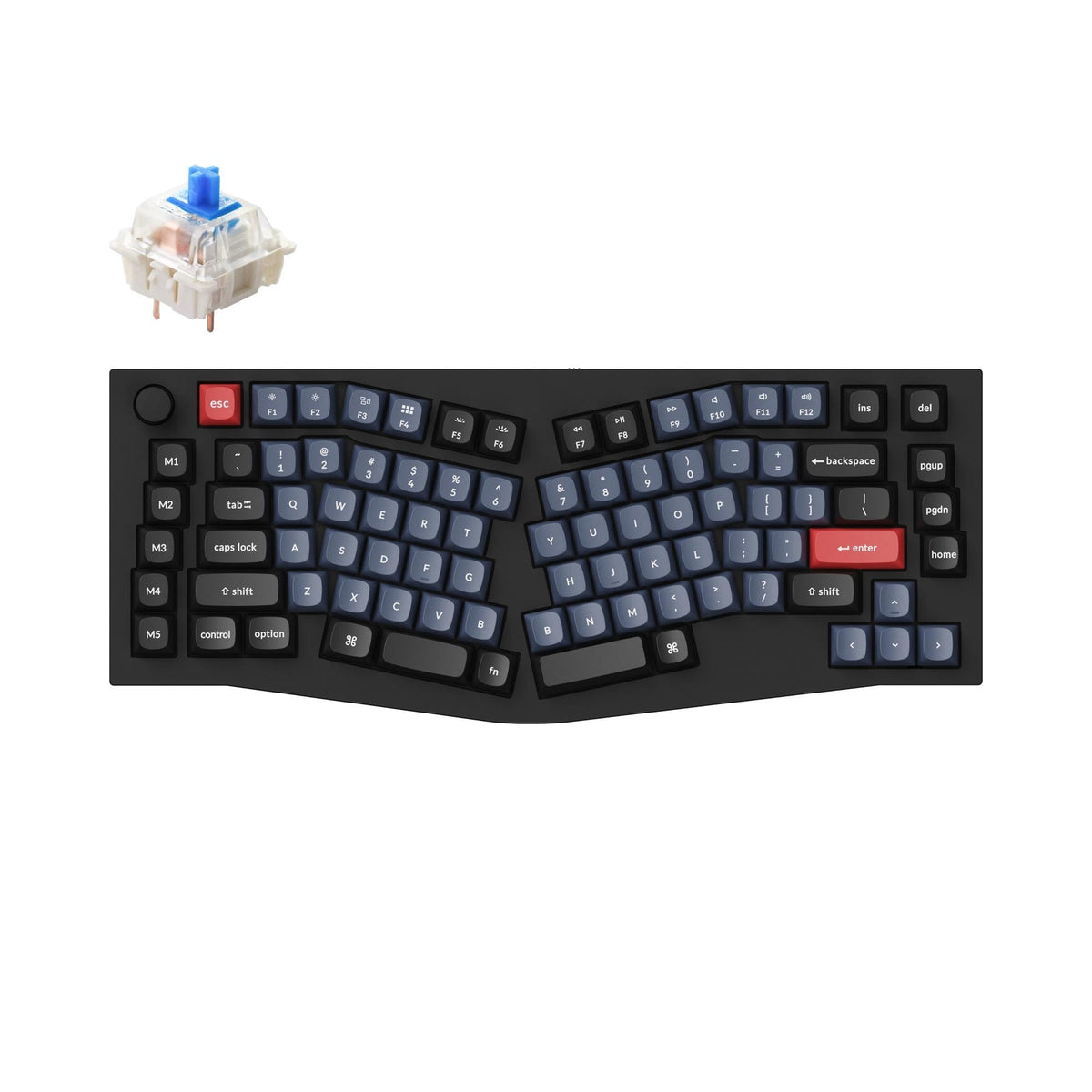 Teclado mecânico personalizado Keychron Q10 (Alice Layout) QMK
