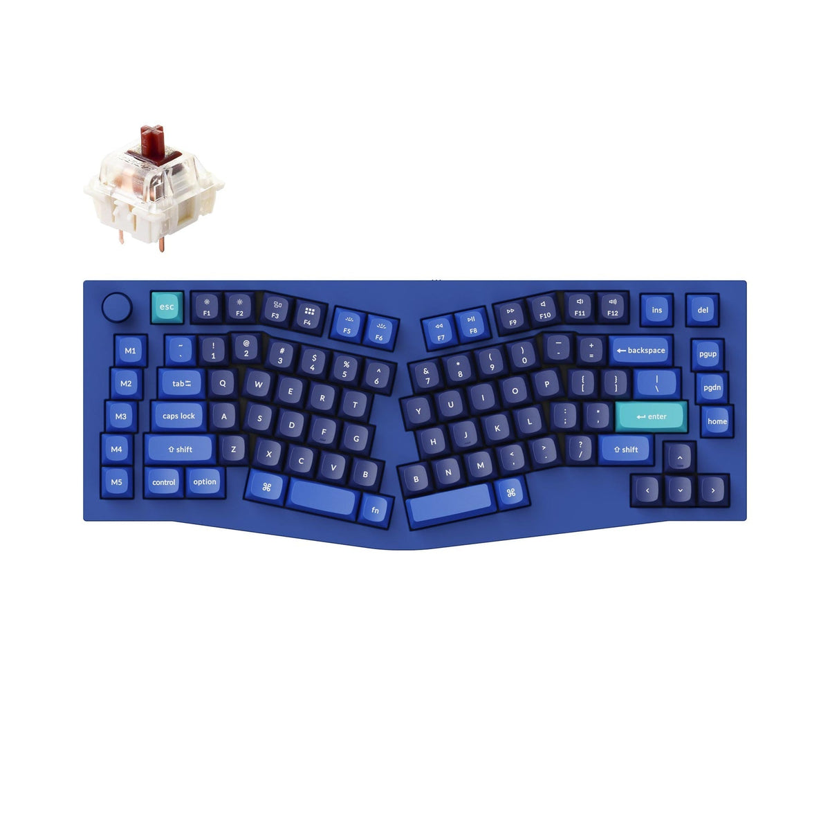 Teclado mecânico personalizado Keychron Q10 (Alice Layout) QMK