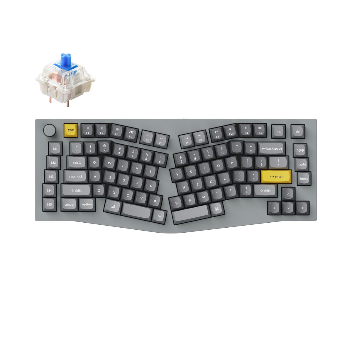 Teclado mecânico personalizado Keychron Q10 (Alice Layout) QMK