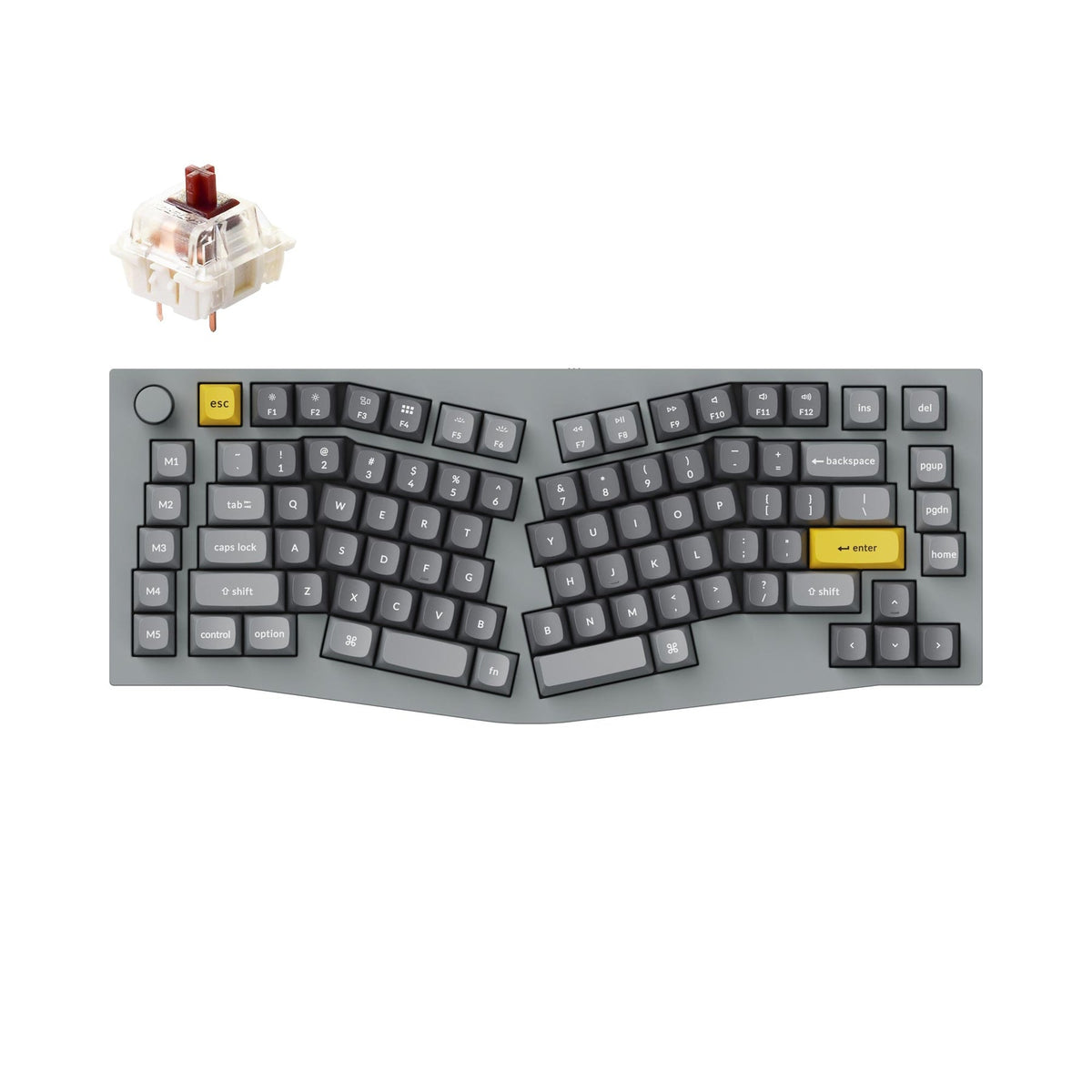 Teclado mecânico personalizado Keychron Q10 (Alice Layout) QMK