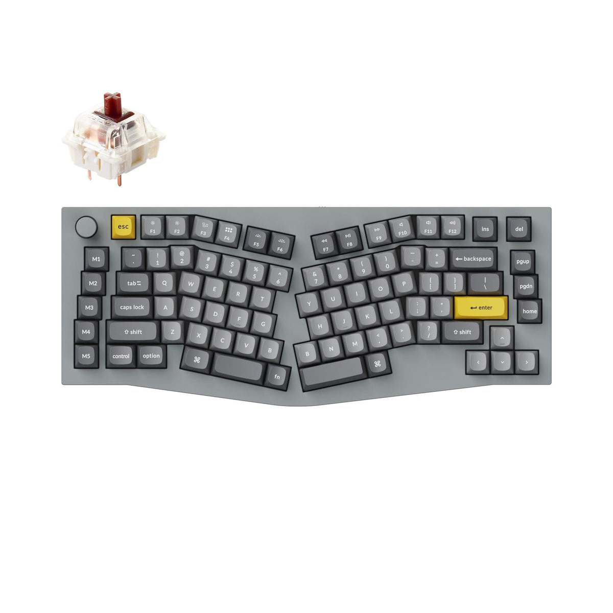 Teclado mecânico personalizado Keychron Q10 (Alice Layout) QMK