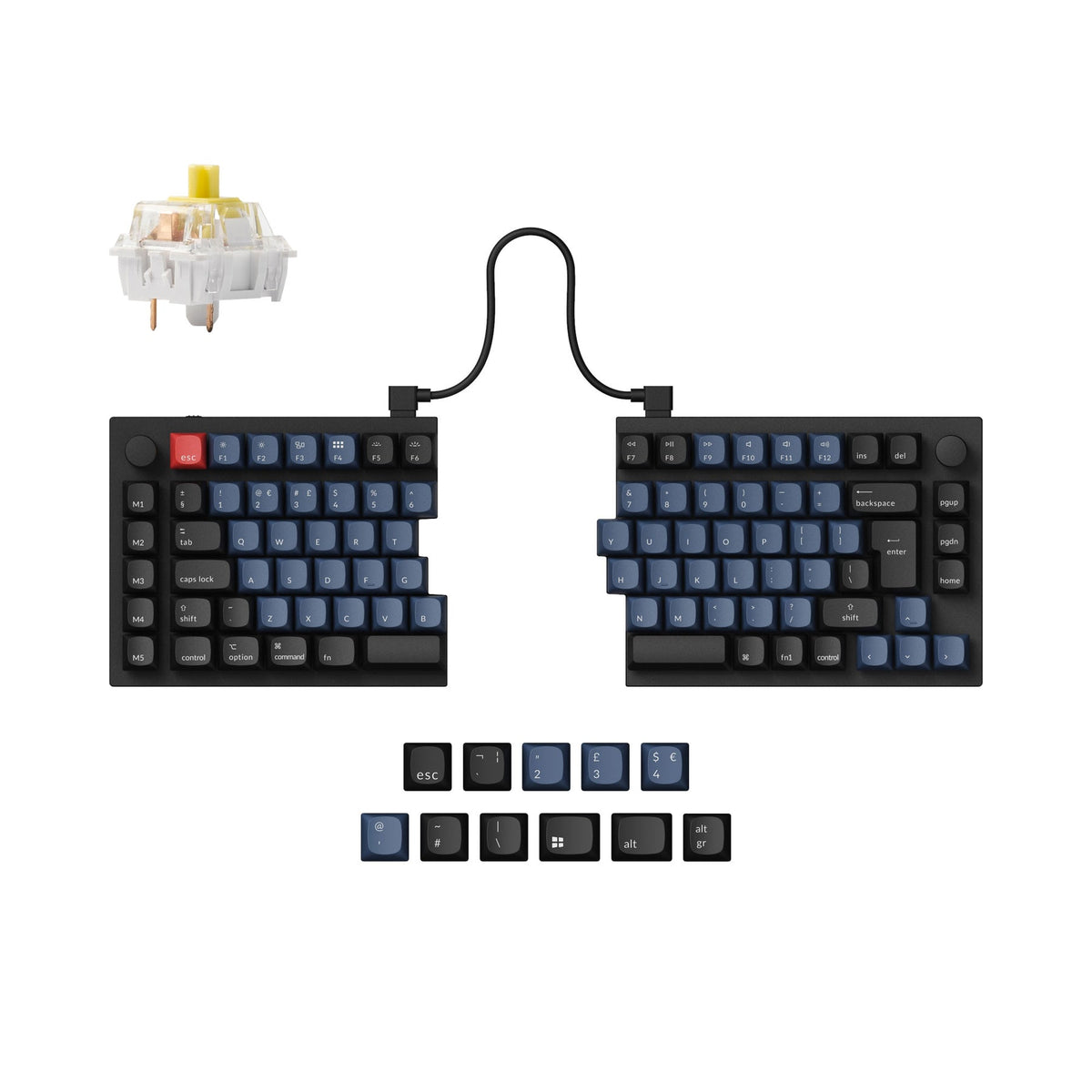 Coleção de layout ISO de teclado mecânico personalizado Keychron Q11 QMK