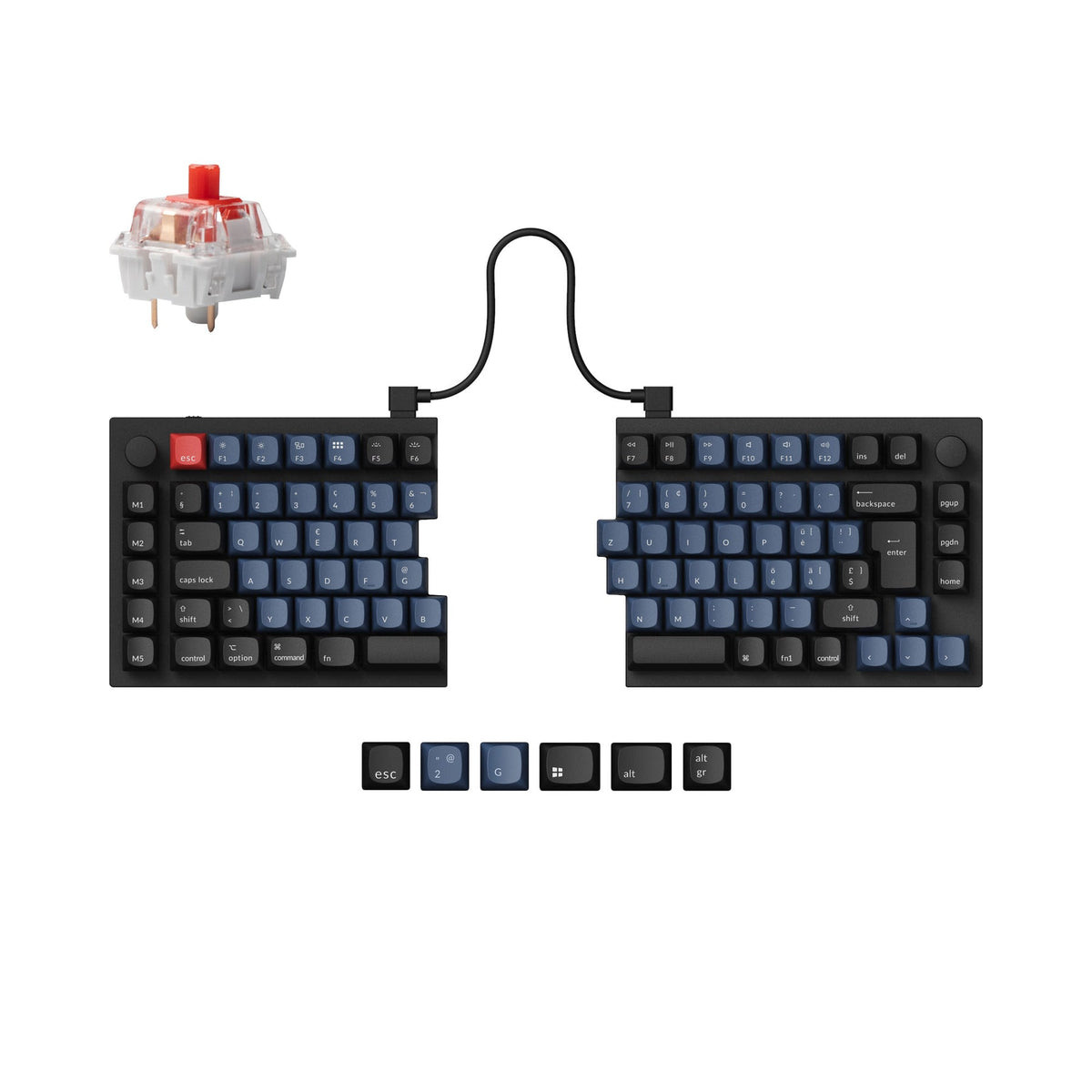 Coleção de layout ISO de teclado mecânico personalizado Keychron Q11 QMK