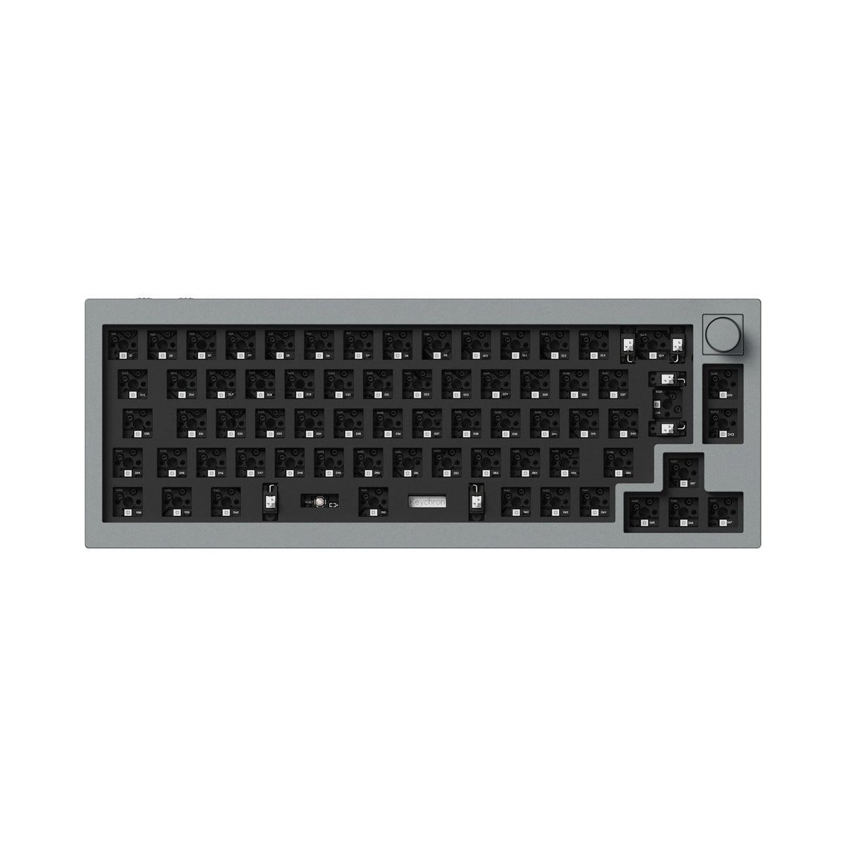 Keychron q2 pro qmk/via coleção de layout iso de teclado mecânico personalizado sem fio
