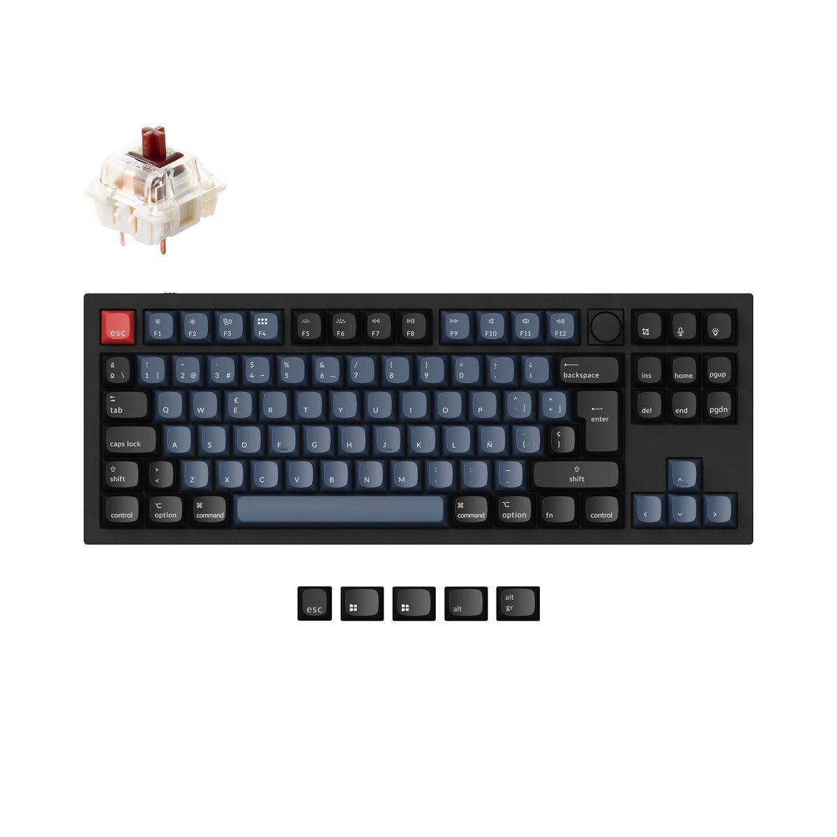 Coleção de layout ISO de teclado mecânico personalizado Keychron Q3 QMK