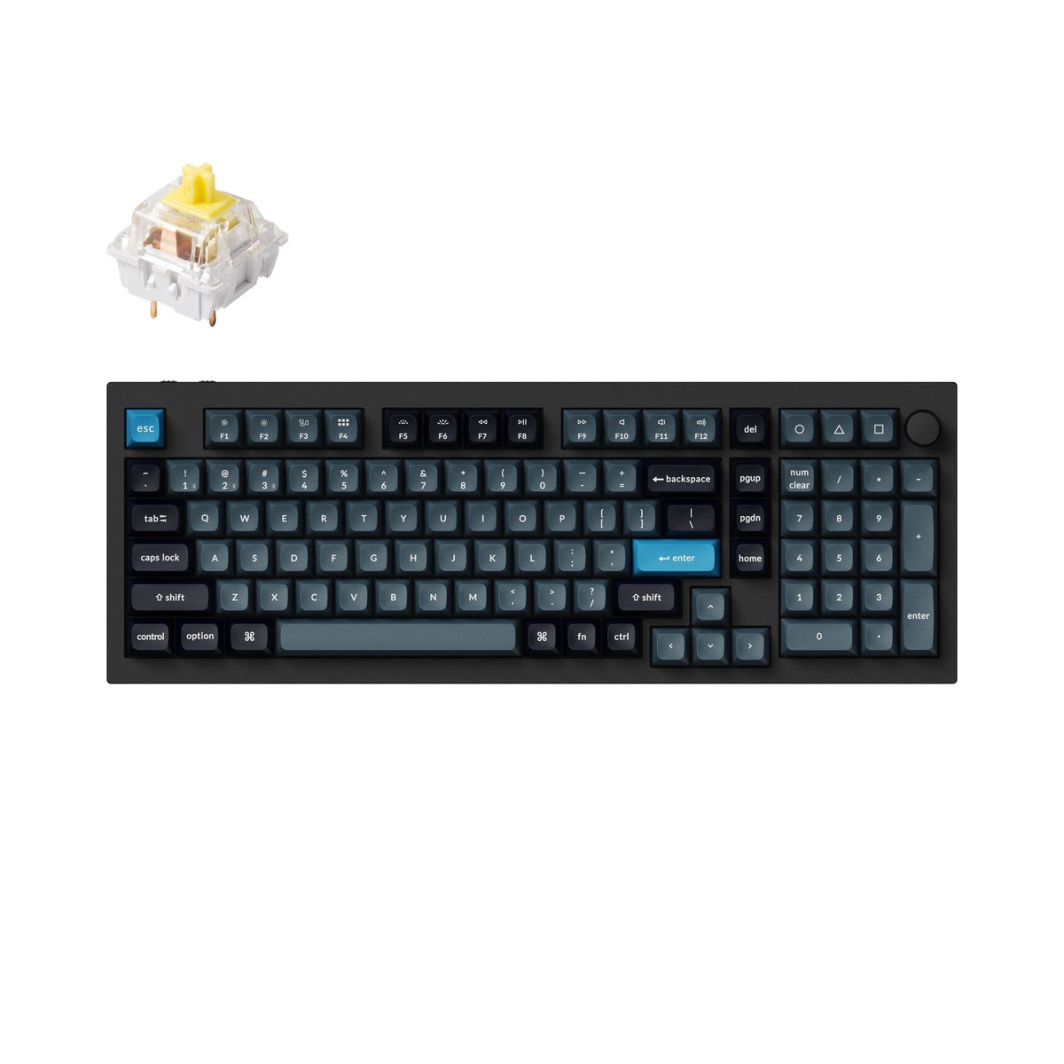Teclado mecânico personalizado sem fio Keychron Q5 Pro QMK/VIA - Layout ANSI