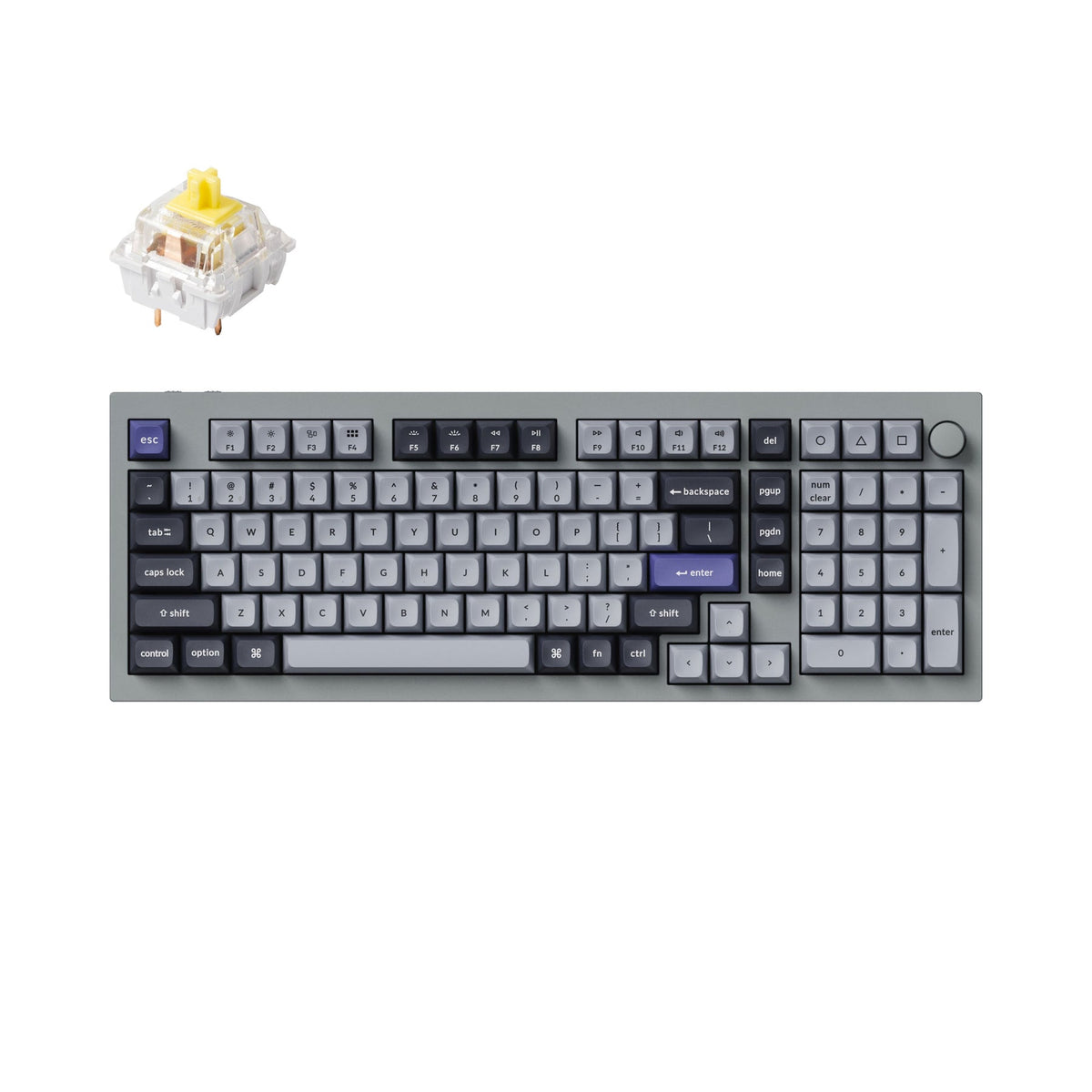 Teclado mecânico personalizado sem fio Keychron Q5 Pro QMK/VIA - Layout ANSI